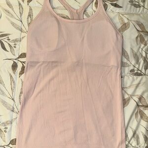 Lululemon Women's Pink Ribbed Tank Top